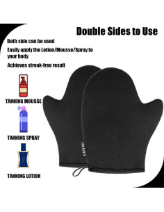 Guante de Bronceado Autonivelante GAIYAH - Negro, Reutilizable 2