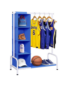 Rack de Disfraces para Niños Univivi, Almacenamiento Plegable Azul