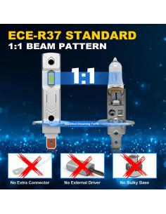 Bombillas LED H1 KIMLATAR 30000LM 80000 horas blanco frío 2