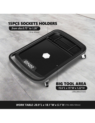 Mesa de Trabajo Ajustable DNA MOTORING 2 en 1 77.5-120 cm