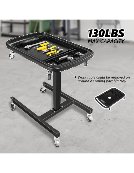 Mesa de Trabajo Ajustable DNA MOTORING 2 en 1 77.5-120 cm