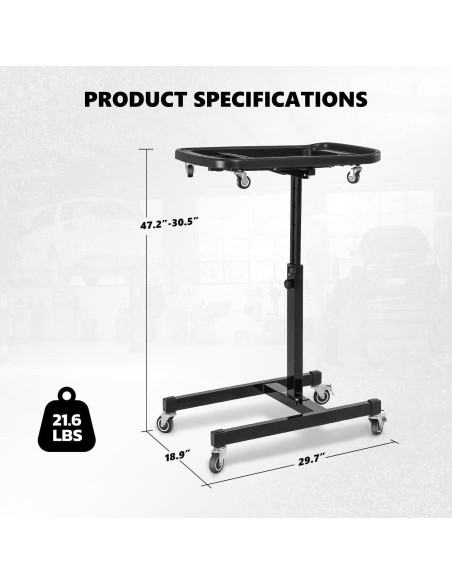 Mesa de Trabajo Ajustable DNA MOTORING 2 en 1 77.5-120 cm