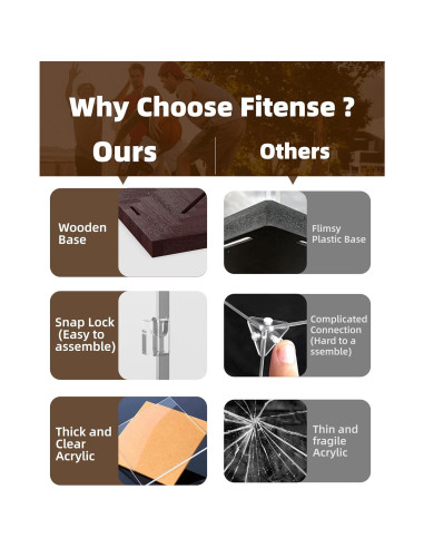 Caja de Exhibición de Baloncesto Fitense Acrílica 25.9x25.9x27.2cm