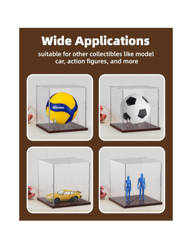 Caja de Exhibición de Baloncesto Fitense Acrílica 25.9x25.9x27.2cm