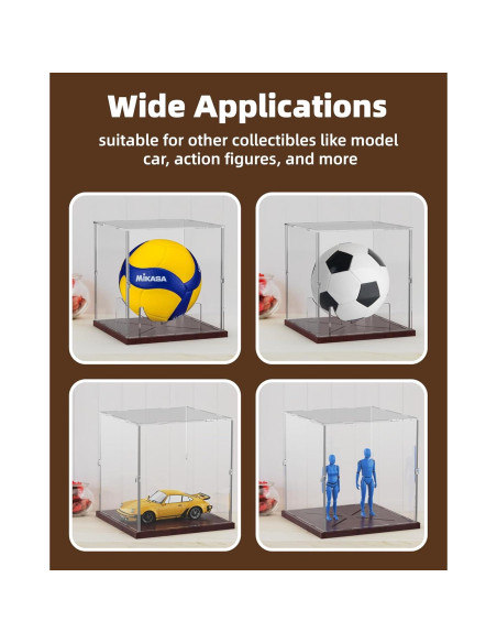 Caja de Exhibición de Baloncesto Fitense Acrílica 25.9x25.9x27.2cm