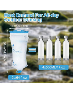 Bolsa de Agua RYACO 2L TPU Colapsable para Camping 2