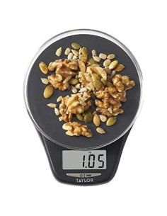 Escala de Cocina Digital Taylor 2kg Negra con Bandeja