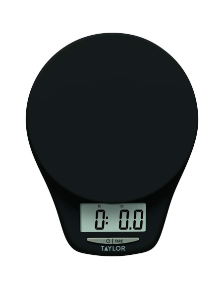 Escala de Cocina Digital Taylor 2kg Negra con Bandeja