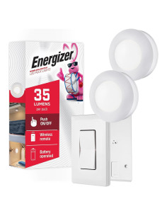 Luces Puck LED Energizer, Paquete de 2, Control Remoto, Blanco