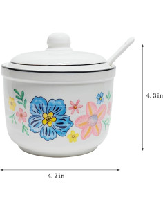 Contenedor de Grasa Cerámica MaoYaMao 0.5L Colorido con Colador 2