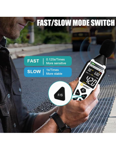 Medidor de Nivel de Sonido Digital Xeast XE-363 30-130dB