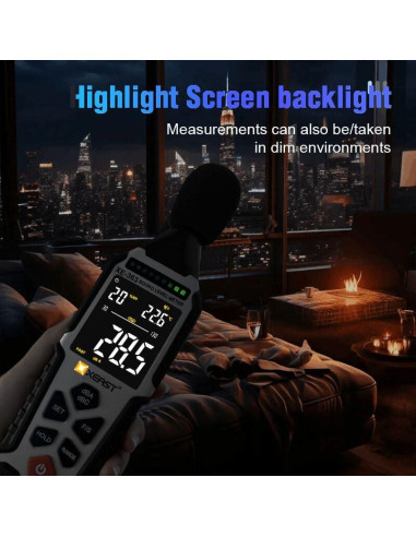 Medidor de Nivel de Sonido Digital Xeast XE-363 30-130dB
