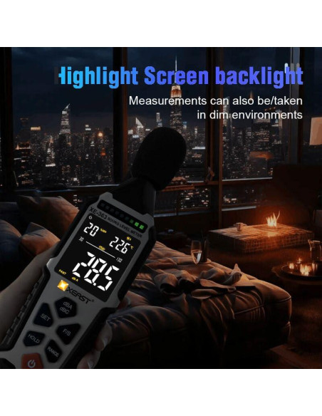 Medidor de Nivel de Sonido Digital Xeast XE-363 30-130dB