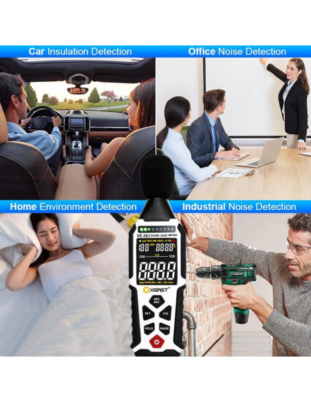 Medidor de Nivel de Sonido Digital Xeast XE-363 30-130dB