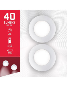 Luces Puck LED Energizer, Paquete de 2, Control Remoto, Blanco 2