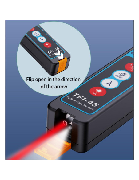 Detector de tráfico de fibra óptica Orientek TFI-45 con medidor de potencia y VFL