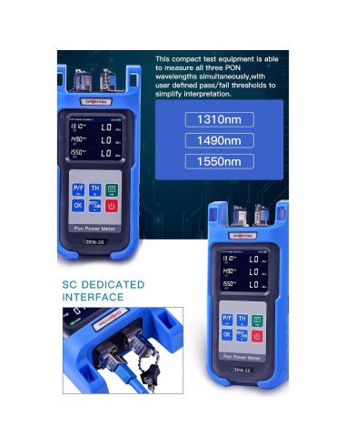 Medidor de Potencia PON TPN-35 1310/1490/1550nm SC/APC