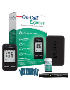 Kit de Pruebas de Diabetes On Call Express - Medidor de Glucosa