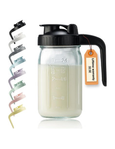 Jarra de vidrio 0.95L Miradexic con tapa a prueba de fugas