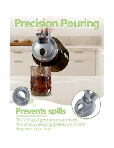 Jarra de vidrio 0.95L Miradexic con tapa a prueba de fugas 2