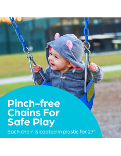 Columpio de Cubo para Niños Jungle Gym Kingdom - Azul 2