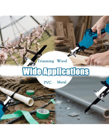 Sierra Recíproca Inalámbrica Yangtzone 18V 0-3000 RPM con 4 Hojas