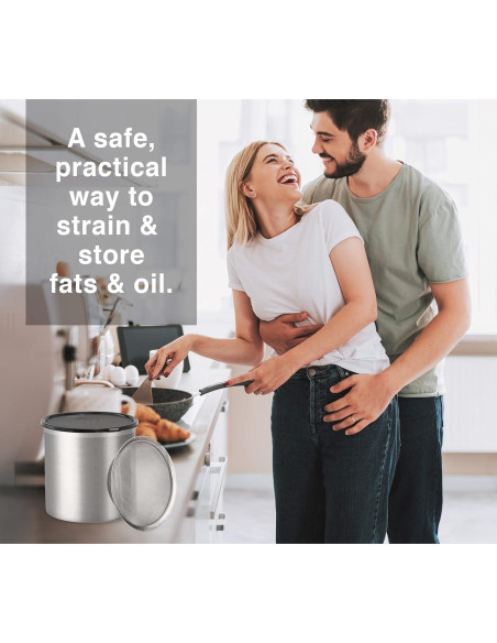 Contenedor de Grasa Jumbo Oggi 3.78 Lt con Colador y Tapa