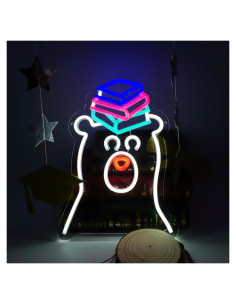 Luz de neón LED Oso con Libros XUENEYSILED 0.52 kg