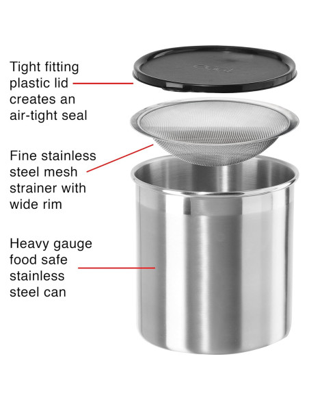 Contenedor de Grasa Jumbo Oggi 3.78 Lt con Colador y Tapa