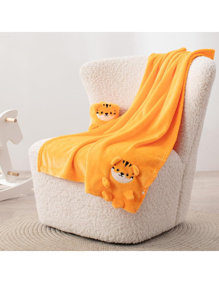 Manta para Bebé Babyhuggle Tigre Dorado 101.6x76.2 cm