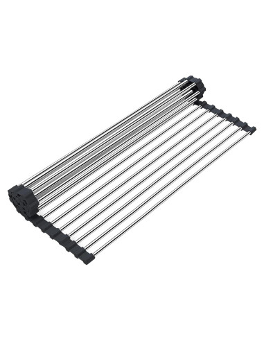 Estante de Secado de Platos Plegable Searik 43.2x39.9cm Acero Inoxidable