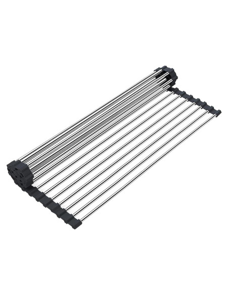 Estante de Secado de Platos Plegable Searik 43.2x39.9cm Acero Inoxidable