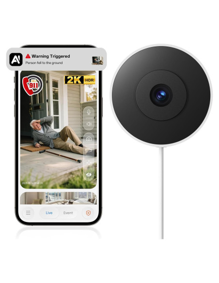 Cámara de Ventana 2K ZKCAI-1 con AI y Visión Nocturna