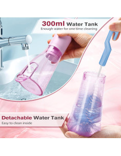 Irrigador Oral TOVENDOR Recargable 300ml 3 Modos Rosa 2