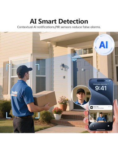 Cámara de Ventana 2K ZKCAI-1 con AI y Visión Nocturna