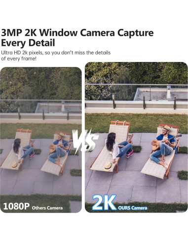 Cámara de Ventana 2K ZKCAI-1 con AI y Visión Nocturna