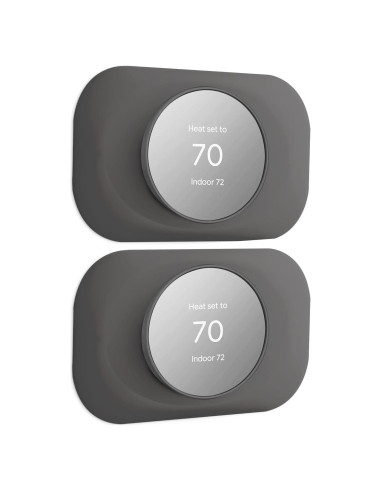 Placa de Pared para Termostato Nest 2020 Petrichor - 2 Paquete Carbón