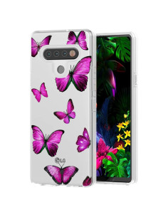 Funda TPU Rosa Mariposa para LG Stylo 6 - Protección Ligera