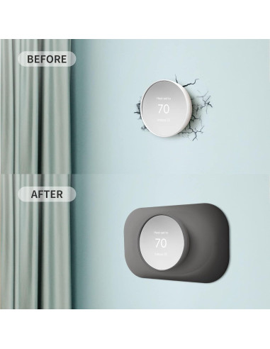 Placa de Pared para Termostato Nest 2020 Petrichor - 2 Paquete Carbón