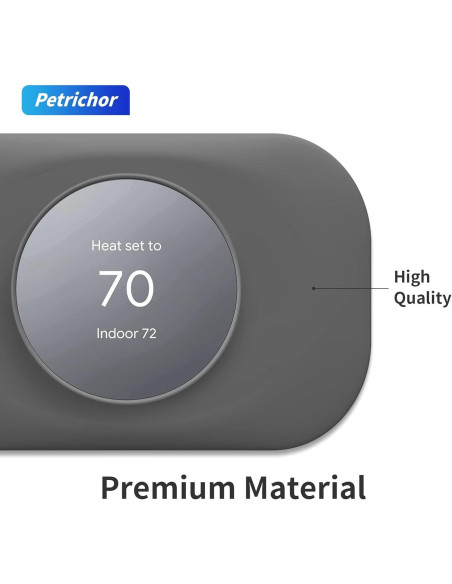 Placa de Pared para Termostato Nest 2020 Petrichor - 2 Paquete Carbón