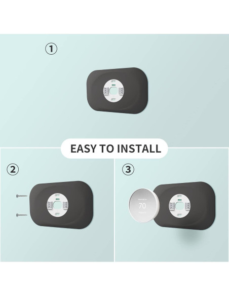 Placa de Pared para Termostato Nest 2020 Petrichor - 2 Paquete Carbón