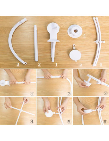 Móvil de Cuna AFUNTA 66 cm con Caja de Música Ajustable