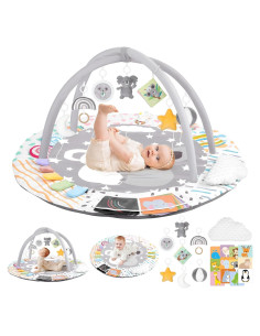 Gimnasio de Juego para Bebés Foryoomi Koala Gris 7 Juguetes