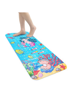 Alfombrilla de baño antideslizante Daugee 101.6x40.6 cm Sirena