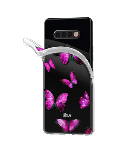 Funda TPU Rosa Mariposa para LG Stylo 6 - Protección Ligera