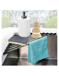 Escurridor de Platos Triangular Plegable Seropy Negro 40.6x22.9 cm