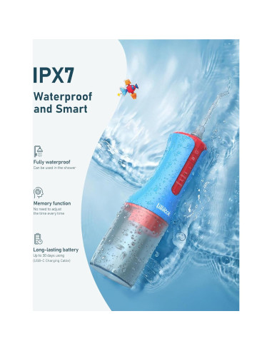 Irrigador Oral Acuático Lillilook Azul para Niños 6+ Años