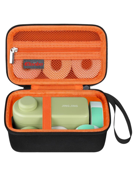 Funda de Transporte Elonbo para Máquina Etiquetadora Makeid L1 - Negro/Naranja