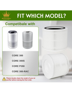 Filtro de Reemplazo H13 HEPA Almagic Core 300 3-en-1 Blanco 2