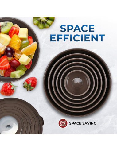 Juego de 12 Tazones Apilables Bakken Master con Tapas